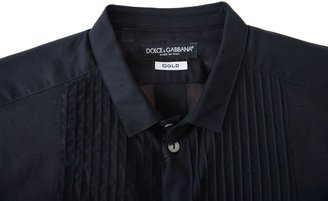 Dolce & Gabbana Gold" Black See Through Long Sleeve Dress Shirt US 17.5 EU 44