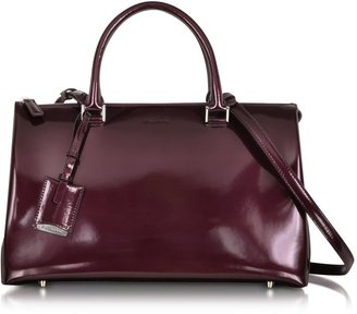 Jil Sander Purple Patent Leather Medium Jil Bag