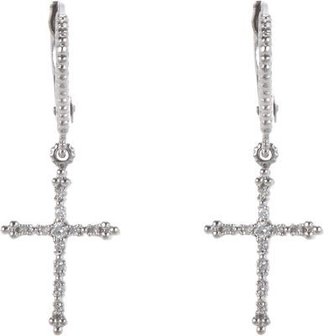 Stone Diamond & White Gold "Grace" Earrings