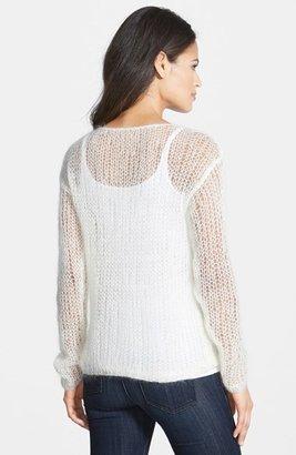 Eileen Fisher Hand Knit Mohair Blend Scoop Neck Sweater (Regular & Petite)