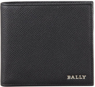 Bally Ledok Pebbled Logo Bi-Fold Wallet