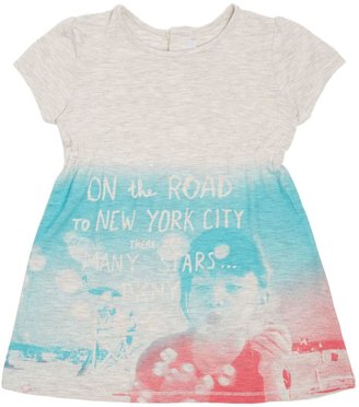 DKNY Girl`s printed jersey short sleeve dress