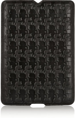 Karl Lagerfeld Paris Kache embossed leather iPad Mini sleeve