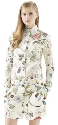 Gucci Flora Knight-Print Cotton Straight Shirt