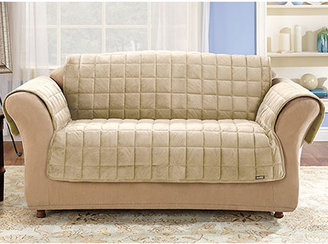 Sure Fit Quilted Velvet Deluxe Sofa Pet Furniture Cover
