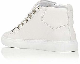 Balenciaga Men's Arena Leather Sneakers - White