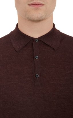 Lanvin Long-Sleeve Polo-Red