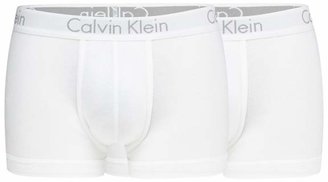Calvin Klein - Body Range Pack Of Two White Slim Fit Hipster Trunks