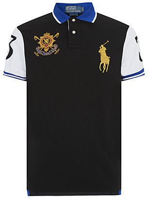 Polo Ralph Lauren Contrast Sleeve Black Watch Team Polo Shirt