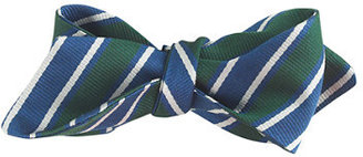J.Crew Italian silk bow tie in pine stripe