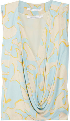 Diane von Furstenberg Rina printed silk-chiffon top