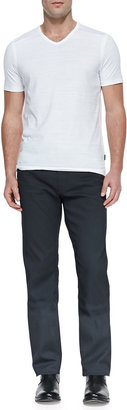 HUGO BOSS Flame Jersey V-Neck T-Shirt, White