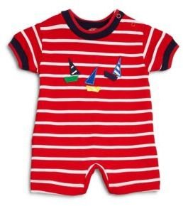 Florence Eiseman Infant's Piqué Knit Striped Shortall