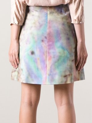 Carven Watercolor Mini Skirt