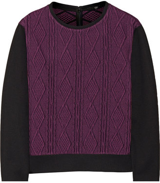 Tibi Cable-knit jacquard sweater