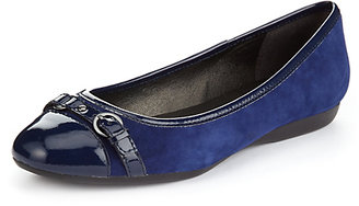 Marks and Spencer Footglove™ Toe Cap Buckle Pumps with Stain Away™