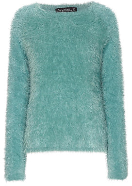 Sugarhill Boutique Fluffy Sweater, Green