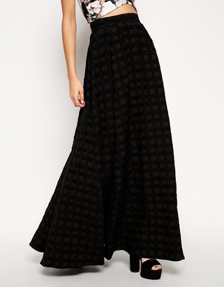ASOS Premium Maxi Skirt In Textured Weave