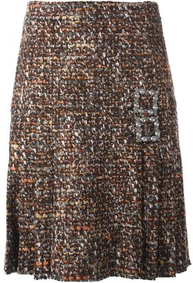 Dolce & Gabbana pleated tweed skirt