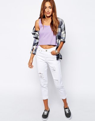ASOS Liquor & Poker Mom Jeans With All Over Rips & Distressing Detail