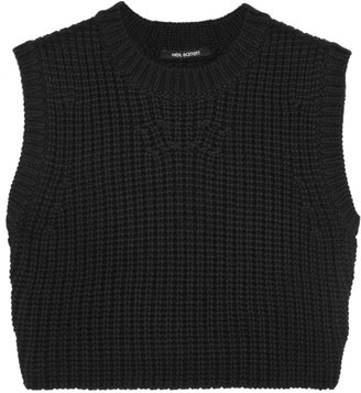 Neil Barrett Cropped wool-blend top