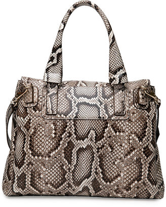 Givenchy Pandora Pure Small Python Satchel Bag, Natural