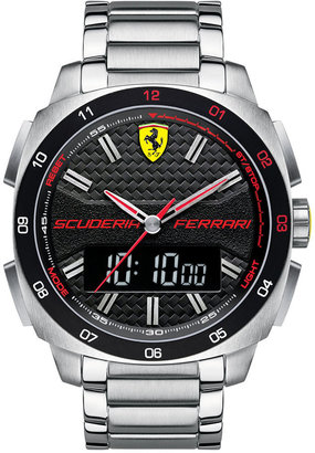 evo Scuderia Ferrari Men's Analog-Digital Aero Stainless Steel Bracelet Watch 46mm 830169