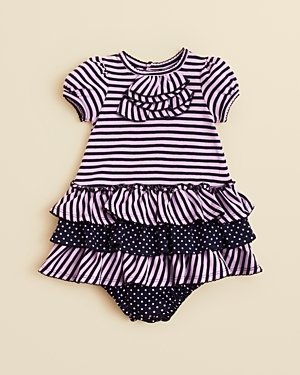 Hartstrings Infant Girls' Stripe Ruffle Dress - Sizes 0-12 Months
