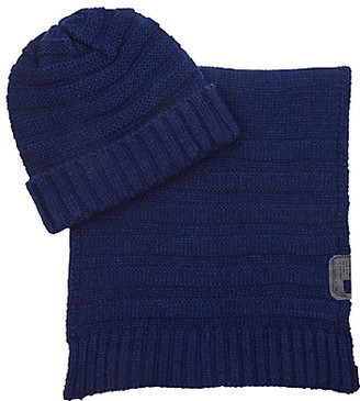 Diesel Beanie and Scarf Box Set, One Size, Navy