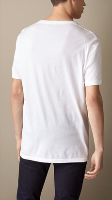 Burberry Metallic Stripe Cotton T-shirt