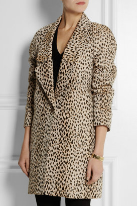 Diane von Furstenberg Britta leopard-jacquard coat