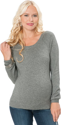 A Pea in the Pod TRINA TURK Long Sleeve Back Interest Maternity Sweater