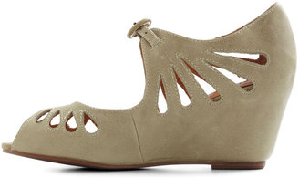 Jeffrey Campbell Cutout Cookie Wedge in Sage