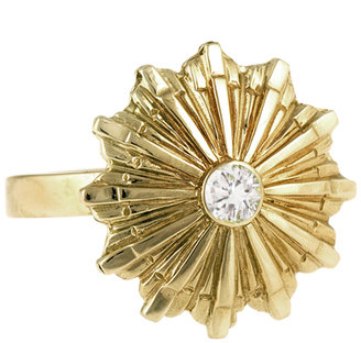 Janna Conner Fine Jewelry Starburst Ring in Yellow Gold