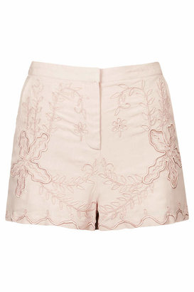 Topshop Fluid shorts with corded cornelli detailing. co-ords to kimono. 100% viscose. wash with similar colours.