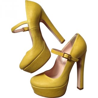 RED Valentino Yellow Leather Heels