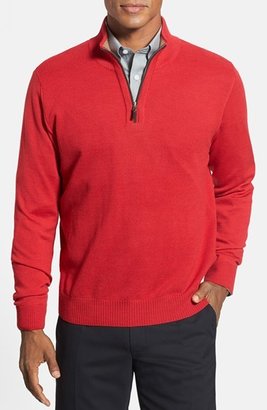 Thomas Dean Quarter Zip Merino Wool Sweater