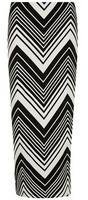 Dorothy Perkins Womens Black and White Jersey Maxi Skirt- Black