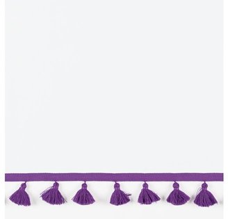 French Tassel Window Panel  Purple