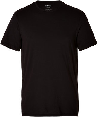 Vince Cotton Crew Neck T-Shirt in Black Gr. L