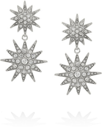 Kenneth Jay Lane Rhodium-plated crystal earrings