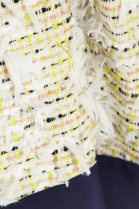 3.1 Phillip Lim Chiffon-paneled textured-tweed dress