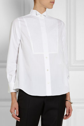 Sacai Poplin, cotton-piqué and chiffon shirt