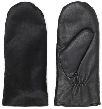 Whistles Pony Front Leather Mitten