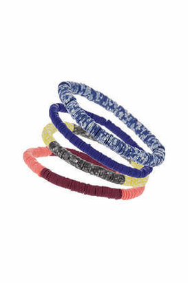 Topshop Womens Rubber Pave Stretch Bracelet - Blue