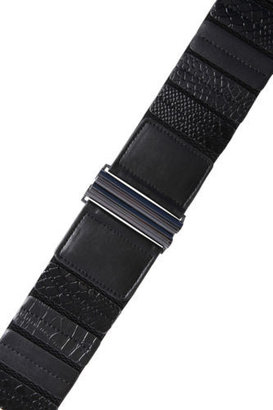Yours Clothing Yoursclothing Womens Textured Snake Skin Pattern Detail Elasticated Waist Belt