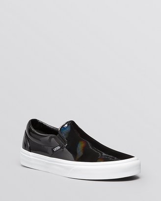 Vans Flat Slip On Sneakers - Patent Leather