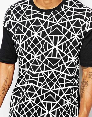 ASOS T-Shirt With Geo Print And Oversized Boxy Fit