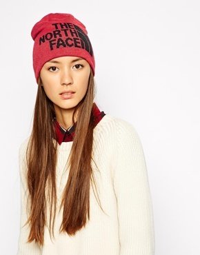 The North Face Highline Beanie Hat - Pink and grey