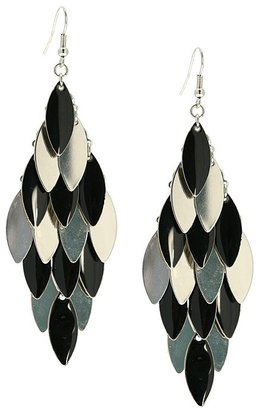 French Connection Oval enamel cascade earring